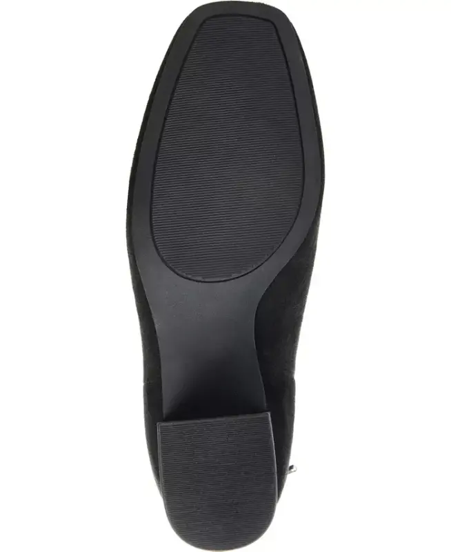 Women's Audrina Stacked Heel Dress Booties - Black - 5