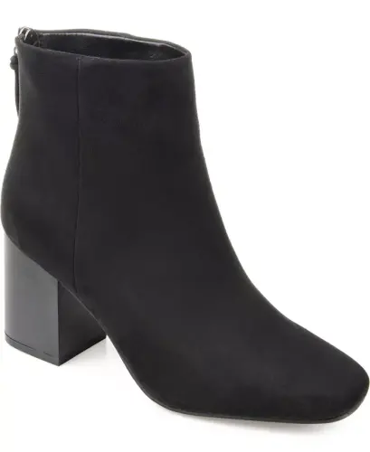 Women's Audrina Stacked Heel Dress Booties - Black 