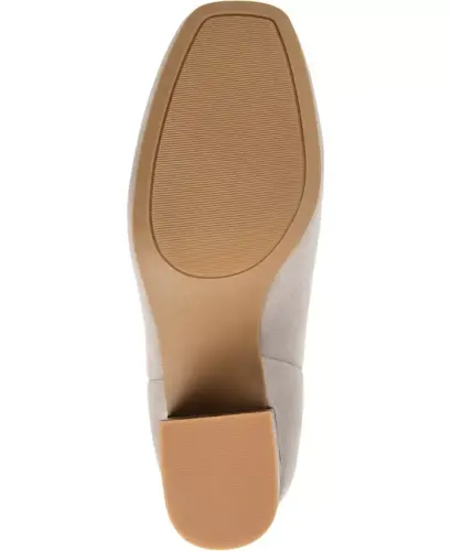 Women's Audrina Stacked Heel Dress Booties - Gray - 5