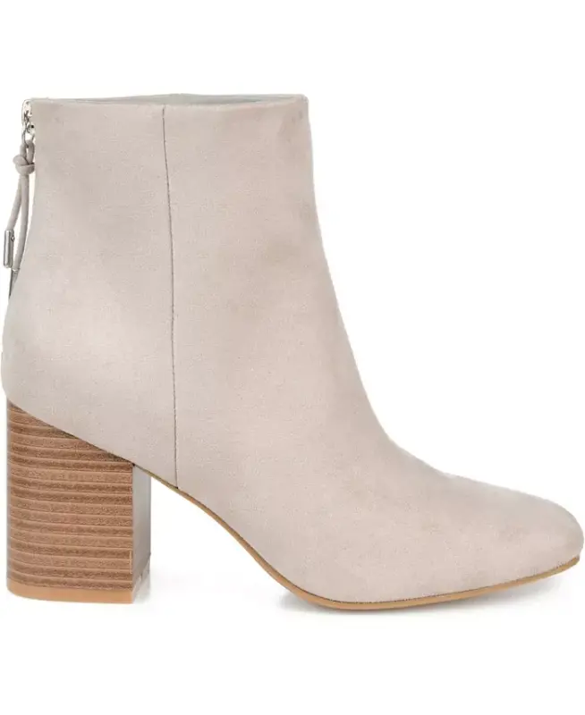 Women's Audrina Stacked Heel Dress Booties - Gray - 2