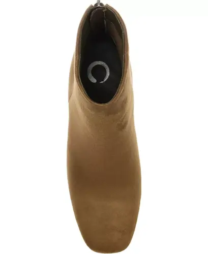 Women's Audrina Stacked Heel Dress Booties - Olive - 4