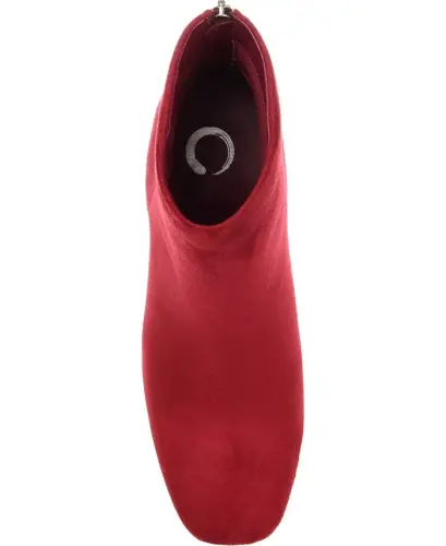 Women's Audrina Stacked Heel Dress Booties - Red - 4