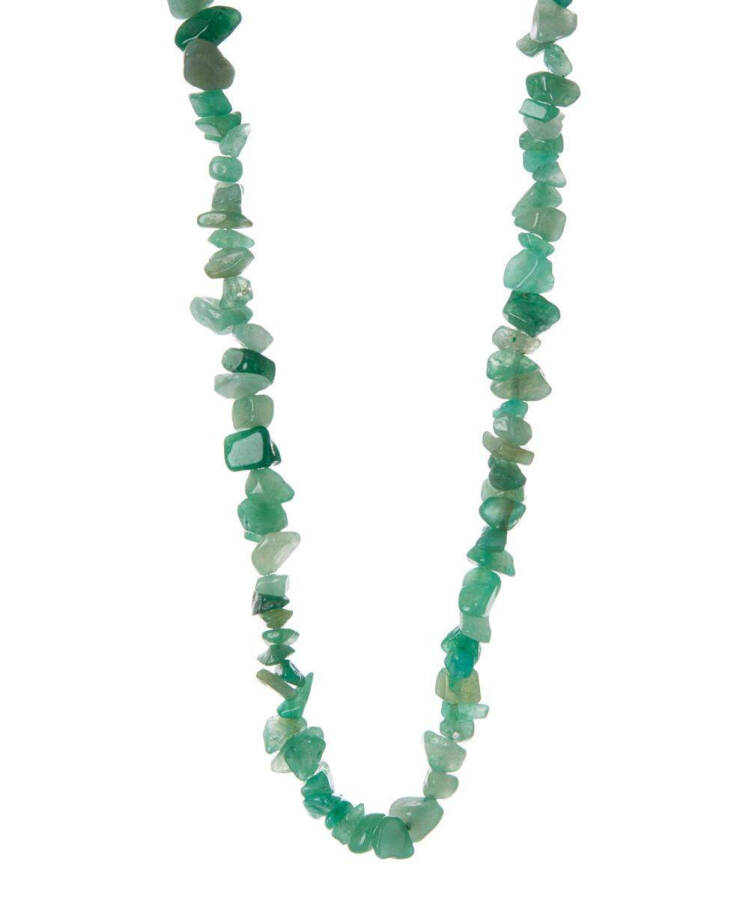 Women's Aventurine Natural Stone Necklace, Both Long and Short, Gift Box Included - 2