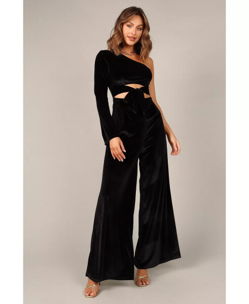 Women's Avery Velvet Jumpsuit Black - 6