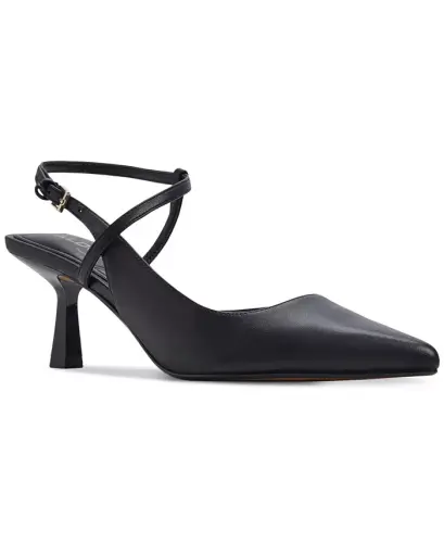Women's Axelle Asymmetric d'Orsay Pumps-Black - 1