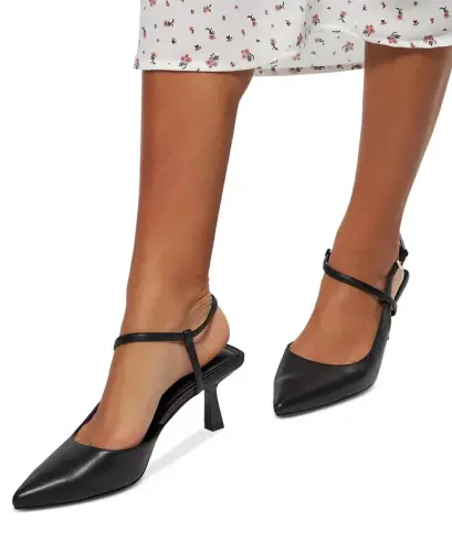 Women's Axelle Asymmetric d'Orsay Pumps-Black - 6