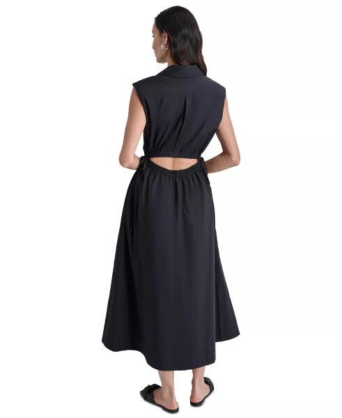 Women's Back-Cut-Out Sleeveless Maxi Dress Black - 2