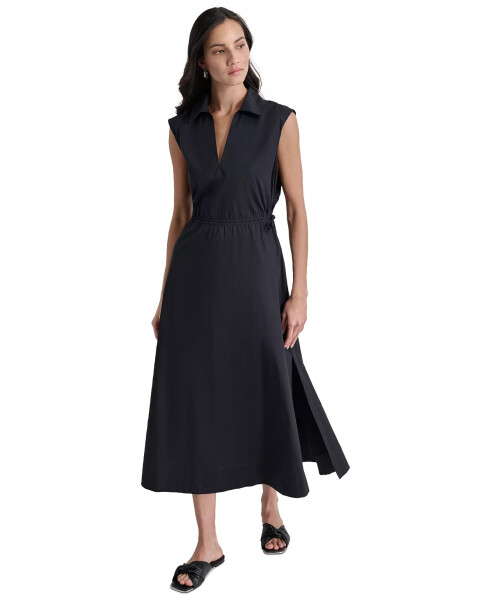 Women's Back-Cut-Out Sleeveless Maxi Dress Black - 6