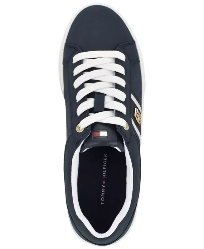 Women's Badria Logo Platform Sneakers - Dark Blue/White - 4