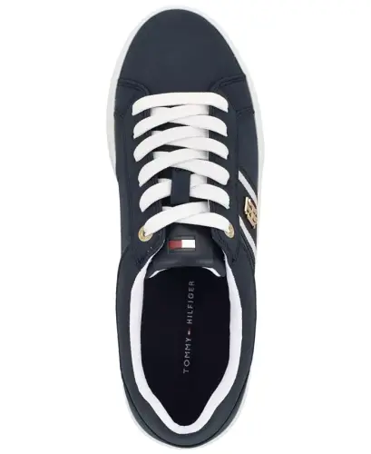 Women's Badria Logo Platform Sneakers - Dark Blue/White - 4
