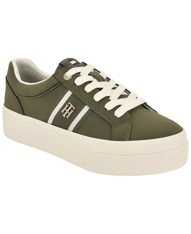 Women's Badria Logo Platform Sneakers - Green - 1