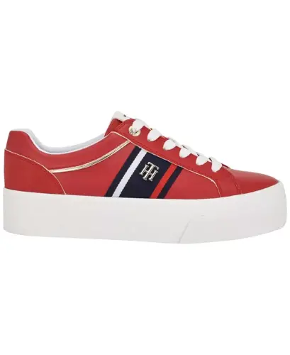 Women's Badria Logo Platform Sneakers - Red - 7