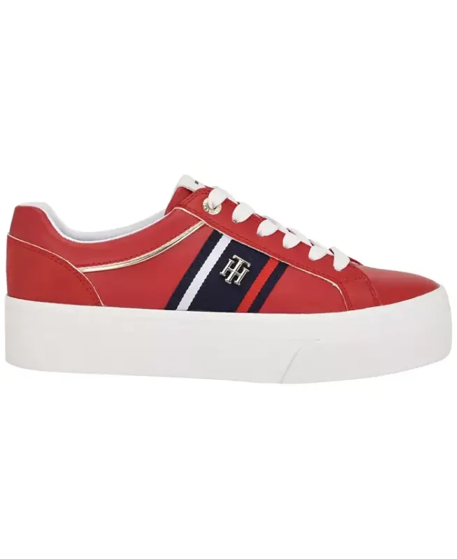 Women's Badria Logo Platform Sneakers - Red - 7