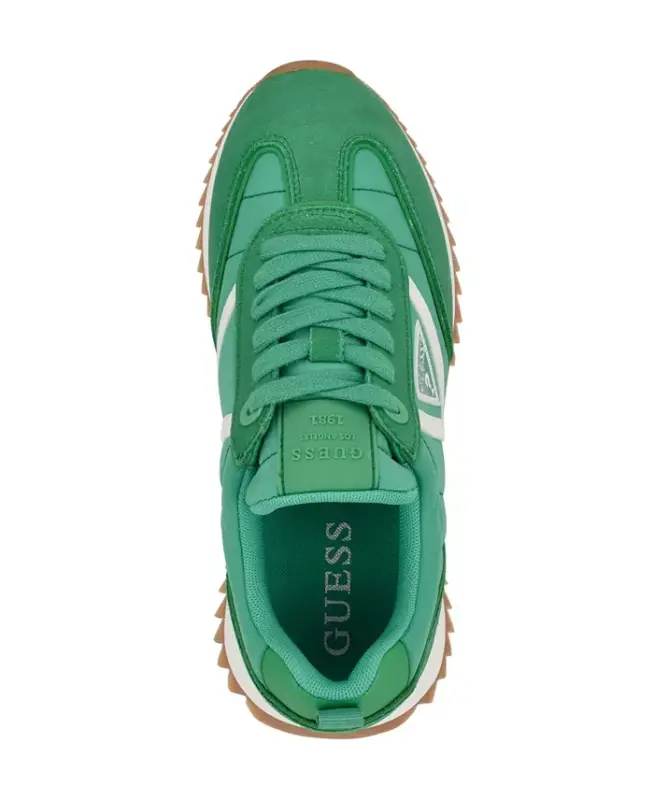 Women's Bail Logo Retro Jogger Sneakers-Green - 4