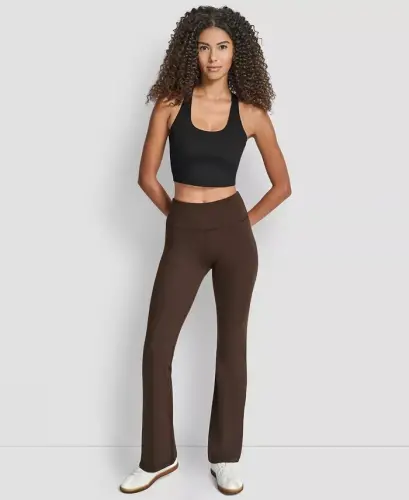 Women's Balance Compression High-Waist Flared Leggings - Espresso - 3