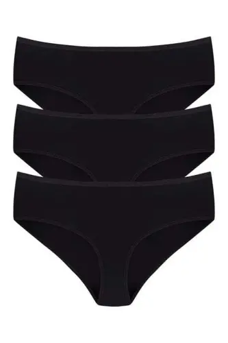 Women's Bamboo Panties Black 3-Pack Extra Soft and Stretchy, Breathable Fabric - 1