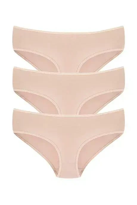 Women's Bamboo Panties Nude 3-Pack Extra Soft and Stretchy, Breathable Fabric - 1