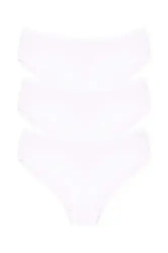 Women's Bamboo Panties White 3-Pack Extra Soft and Flexible, Breathable Fabric - 3