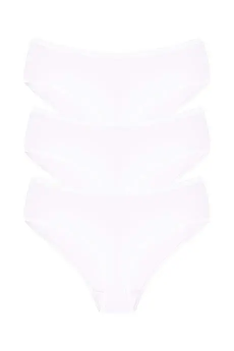 Women's Bamboo Panties White 3-Pack Extra Soft and Flexible, Breathable Fabric - 1