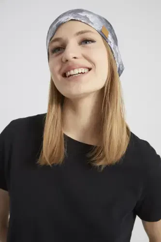 Women's Batik, Trendy Rope Detailed 4 Seasons Hat Beanie Buff Ultra Soft Natural Combed Cotton-Batik - 6