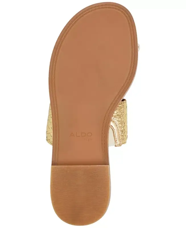Women's Beachwalk Toe Loop Flat Sandals-Gold - 1