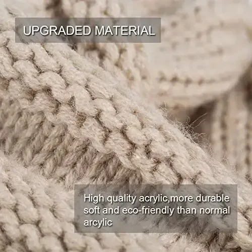 Women's Beanies for Winter 3 Pack, Slouchy Beanies for Women Oversized Knit Warm, Winter Hats for Women Thick for Cold Weather - 4