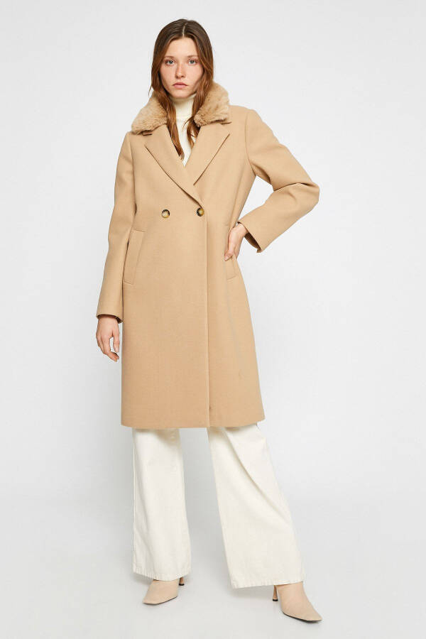 Women's Beige Coat (3WAK00106EW) - 3