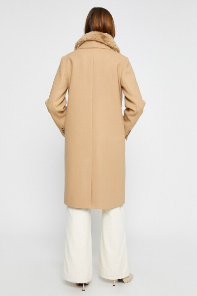 Women's Beige Coat (3WAK00106EW) - 4