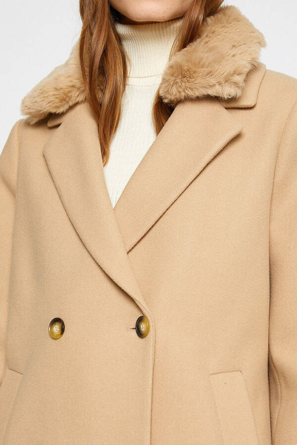 Women's Beige Coat (3WAK00106EW) - 5