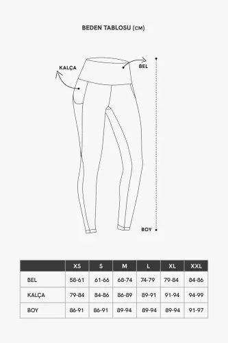 Women's Beige High Waist Double Pocket Shaping Sports Leggings - 6