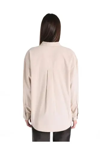 Women's beige, long-sleeved, regular fit shirt - COLIN’S (1)
