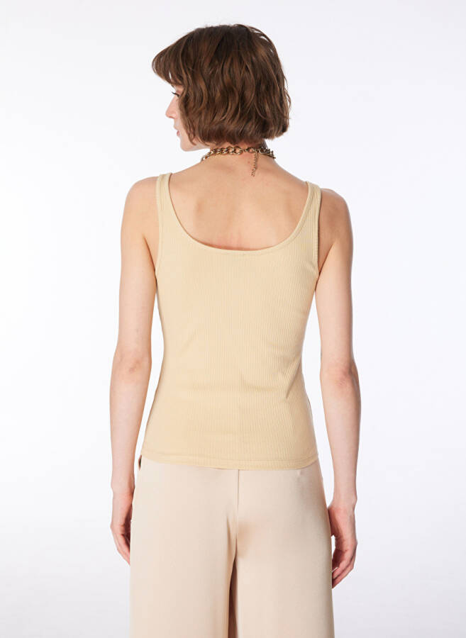 Women's Beige Tank Top - 6