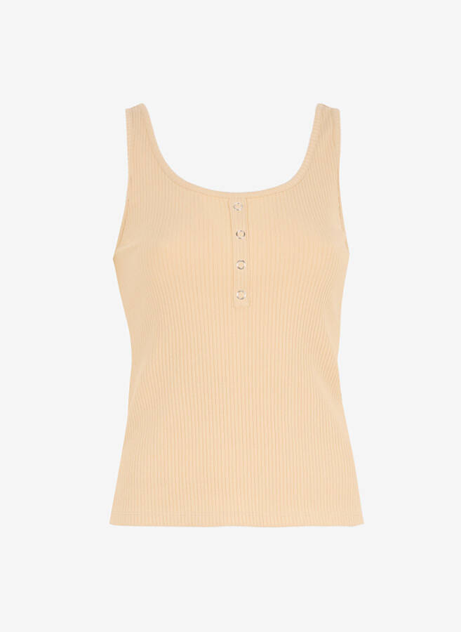 Women's Beige Tank Top - 7