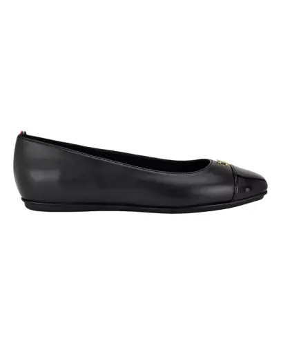 Women's Bekim Cap Toe Ballet Flats-Black - TOMMY HILFIGER (1)