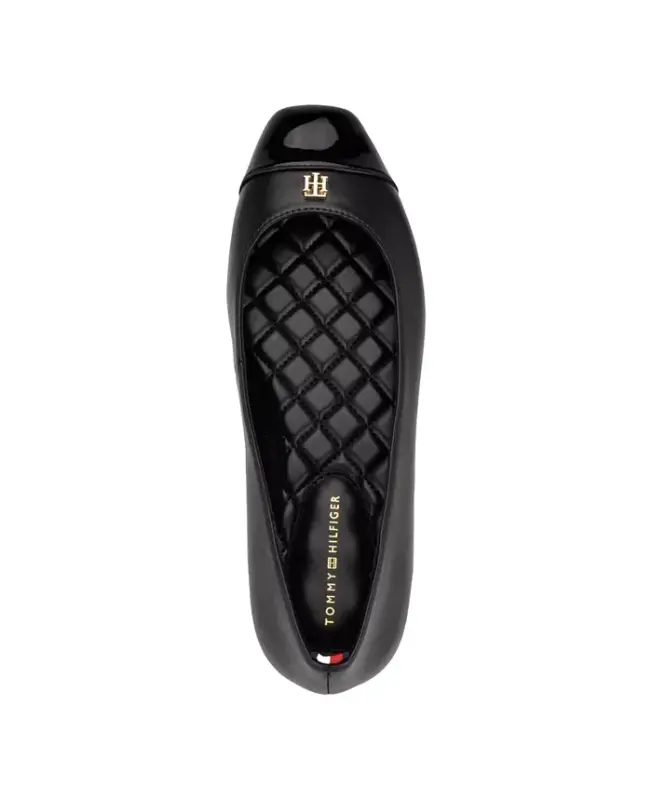Women's Bekim Cap Toe Ballet Flats-Black - 4