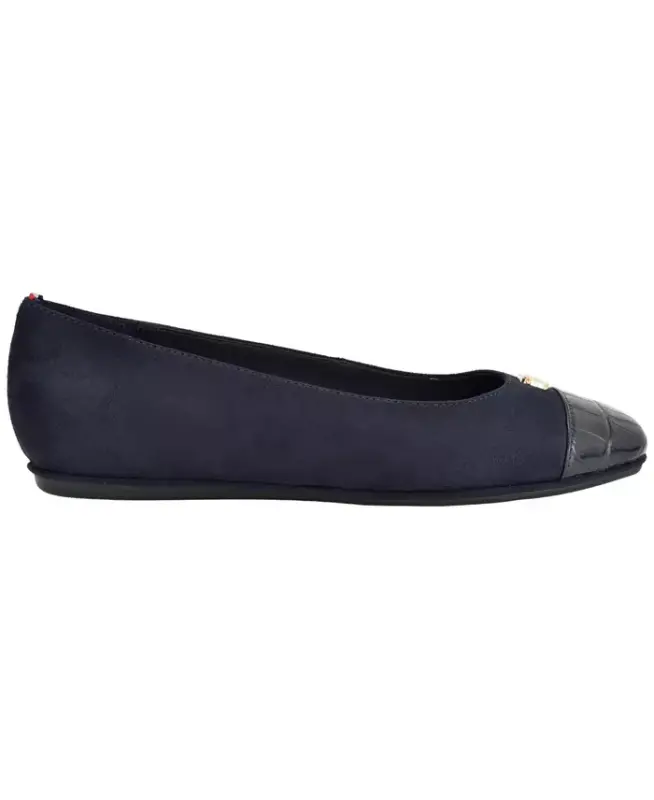 Women's Bekim Cap Toe Ballet Flats - Dark Blue Croco - 2