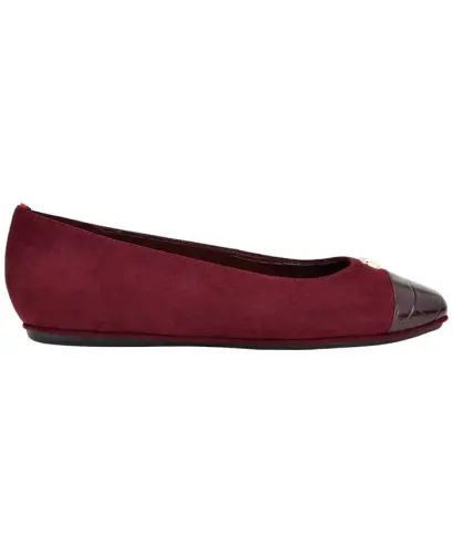 Women's Bekim Cap Toe Ballet Flats - Dark Red Croco - TOMMY HILFIGER (1)