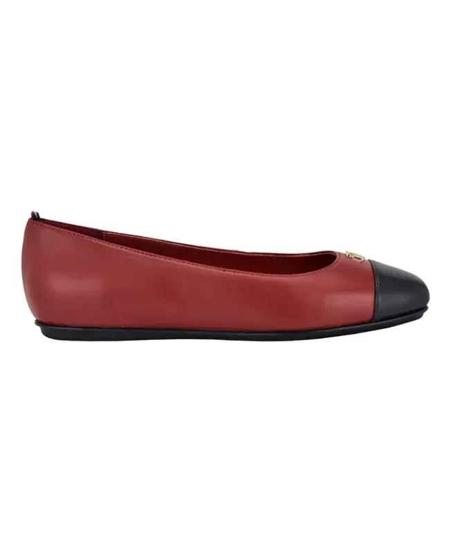 Women's Bekim Cap Toe Ballet Flats - Dark Red - 2