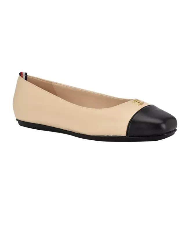 Women's Bekim Cap Toe Ballet Flats-Ivory - TOMMY HILFIGER