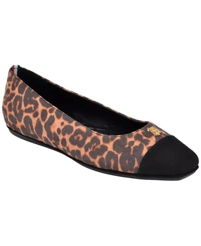 Women's Bekim Cap Toe Ballet Flats - Light Brown Leopard Multi - TOMMY HILFIGER
