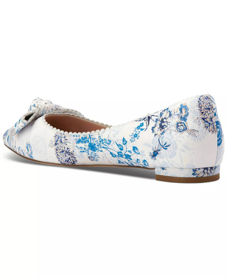 Women's Bellport Bow Skimmer Flats Peacock Print Leather - 3