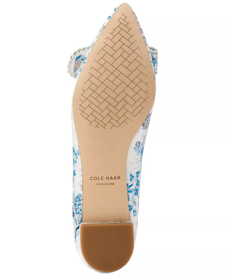 Women's Bellport Bow Skimmer Flats Peacock Print Leather - 5