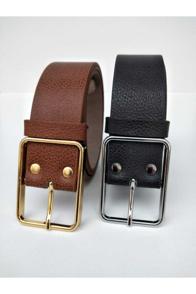 Women's Belt Double Pack Black Brown - 5