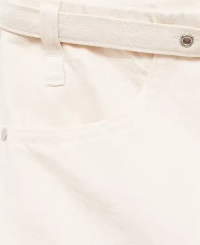 Women's Belt Wide Leg Jeans - 7
