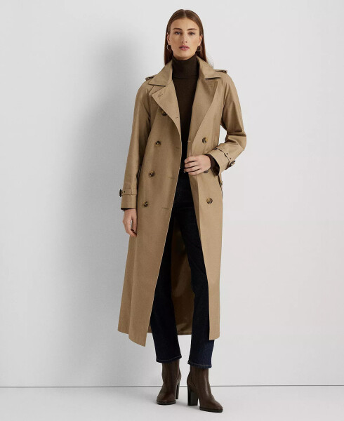 Women's Belted Maxi Trench Coat Sand - 1