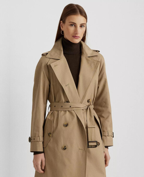 Women's Belted Maxi Trench Coat Sand - 5