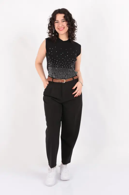 Women's Belted Pants - AYHAN
