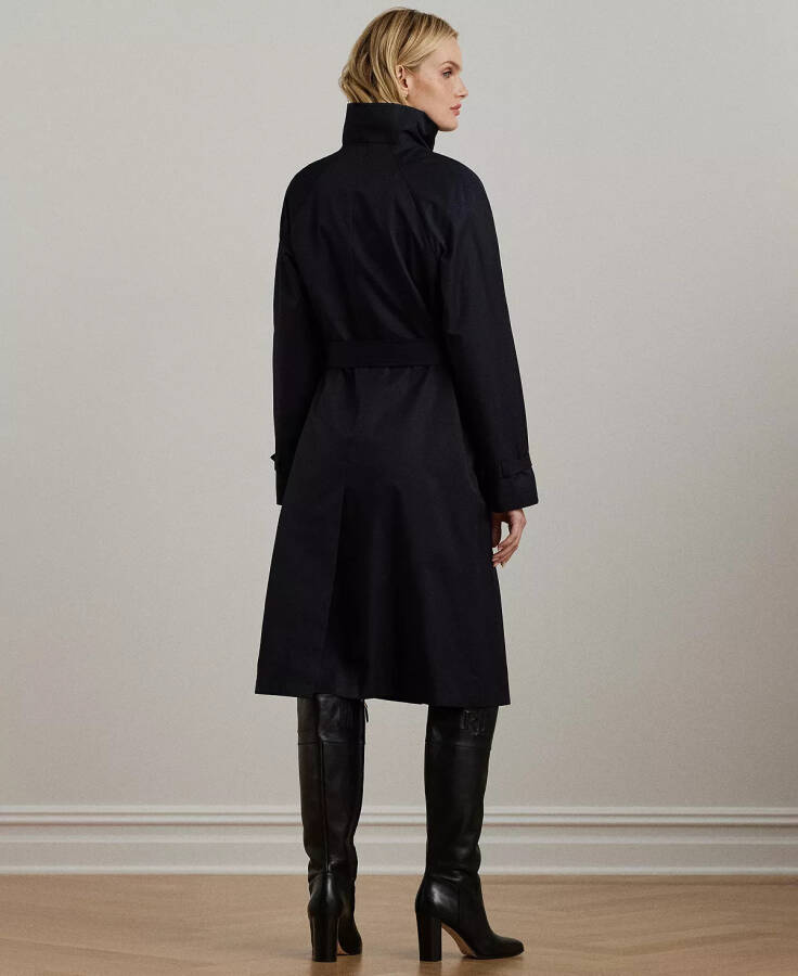 Women's Belted Trench Coat Dk Navy - 2