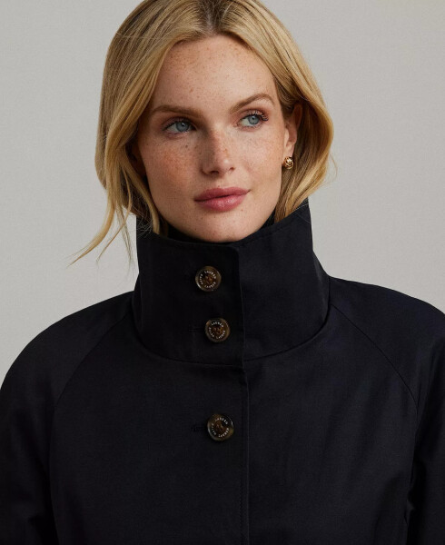 Women's Belted Trench Coat Dk Navy - 3