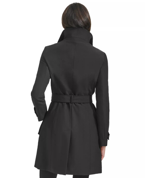 Women's Belted Wrap Coat Black - 2